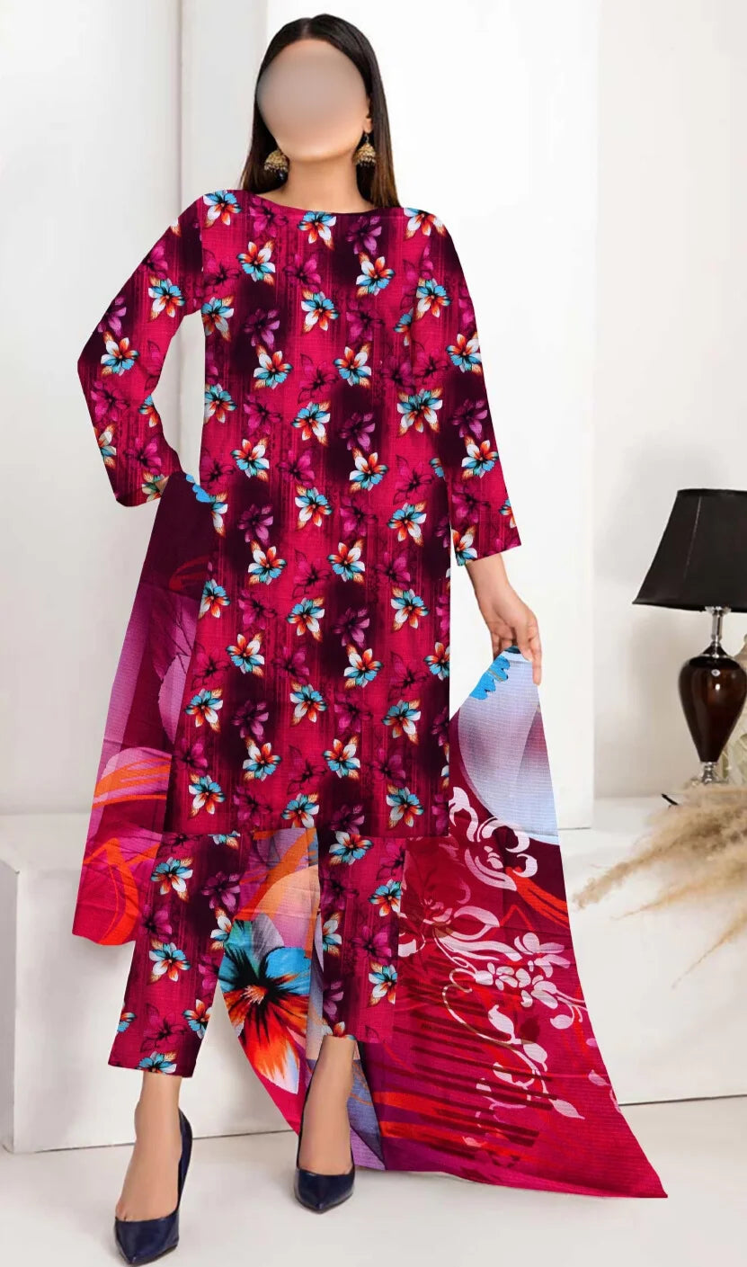 Premium Digital Print Bana Dora 3-Piece Suits (10 Designs) | Same Quality – Unique Collection