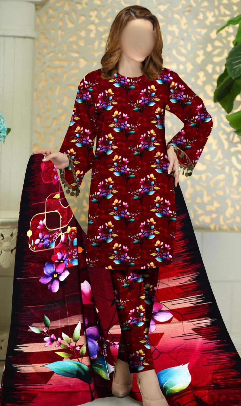 Premium Digital Print Bana Dora 3-Piece Suits (10 Designs) | Same Quality – Unique Collection
