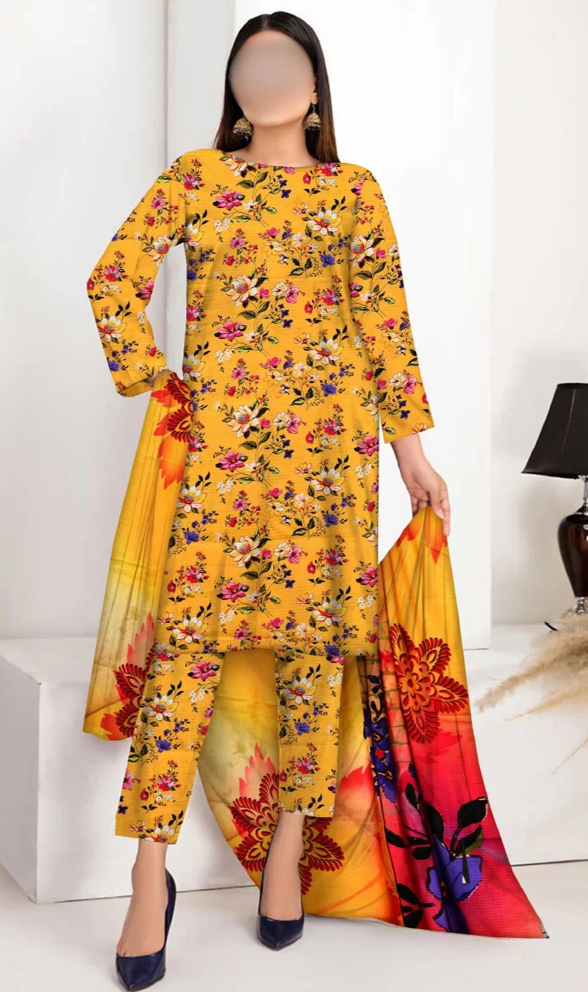 Premium Digital Print Bana Dora 3-Piece Suits (10 Designs) | Same Quality – Unique Collection