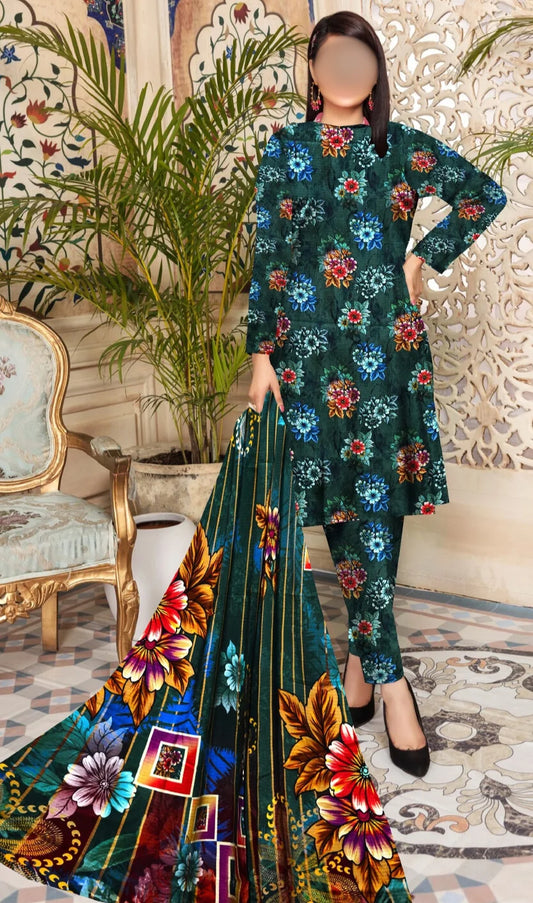 Premium Digital Print Bana Dora 3-Piece Suits (10 Designs) | Same Quality – Unique Collection